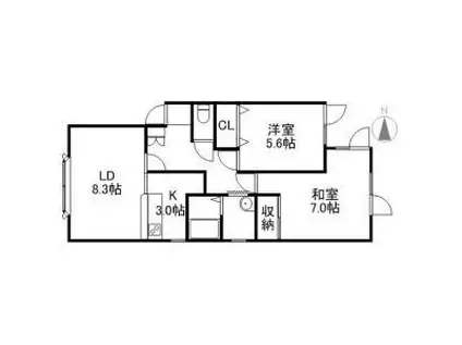 サンクレスト11(2LDK/2階)の間取り写真