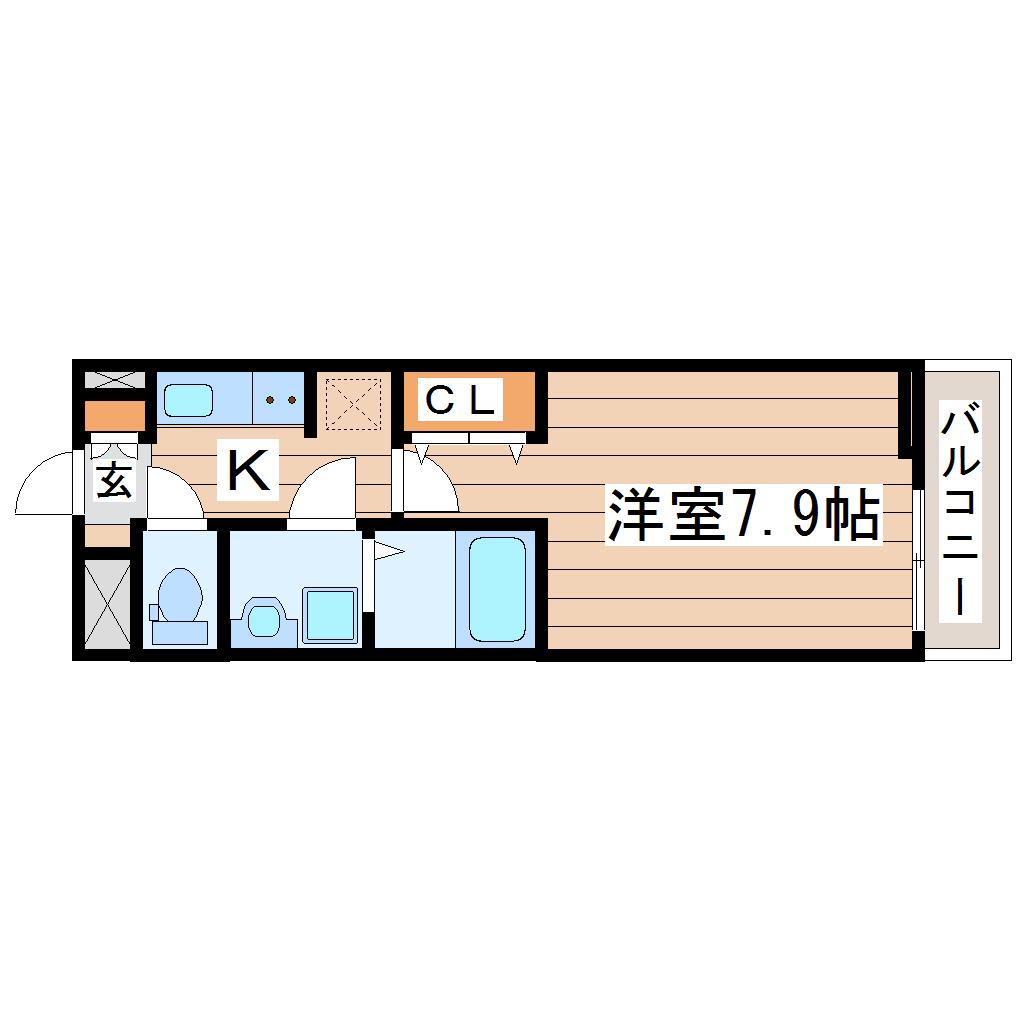 グレイス(1K/3階)の間取り写真