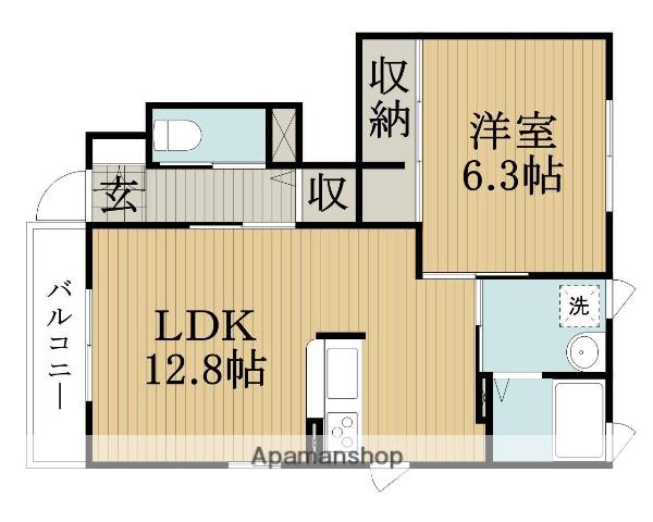グランドソレーユ(1LDK/1階)の間取り写真