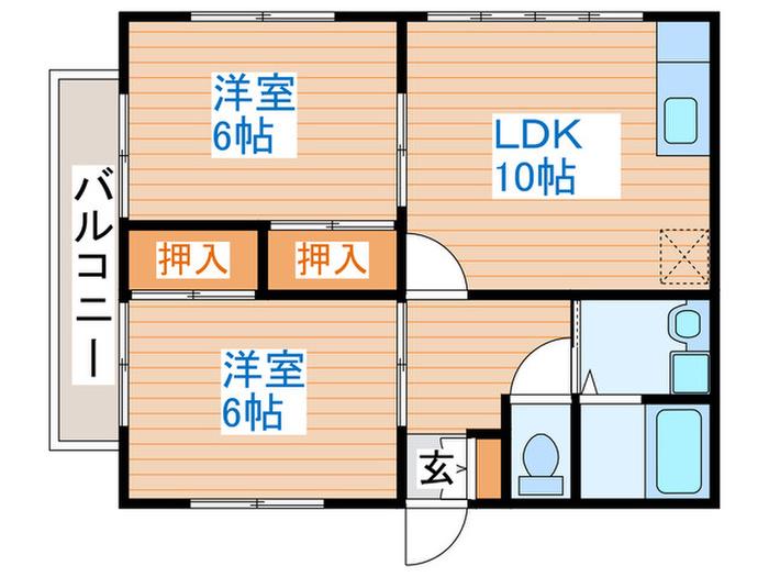 メゾンSATO(2LDK/1階)の間取り写真