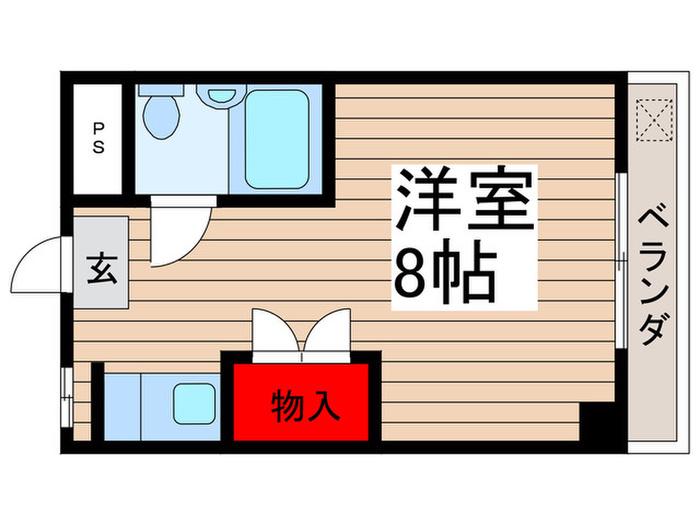 シヤンテ津田沼A(ワンルーム/2階)の間取り写真