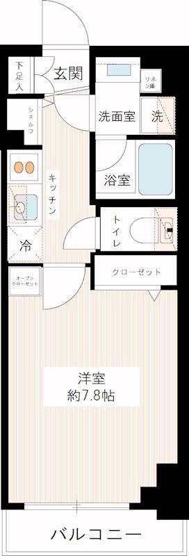 HYS AVANCER 王子神谷(1K/4階)の間取り写真