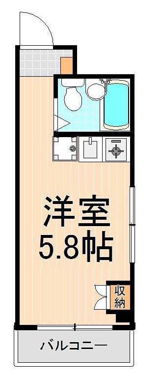 エクセル向島(ワンルーム/4階)の間取り写真