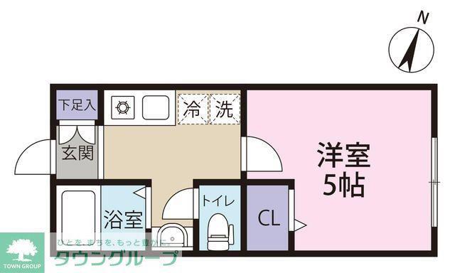 プレミアコート原木中山(1K/3階)の間取り写真