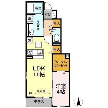 G-STYLE(1LDK/1階)の間取り写真