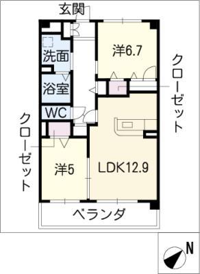 ST.パトリク館(2LDK/2階)の間取り写真