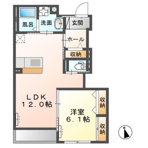 TOMMY RESIDENCEII(1LDK/1階)の間取り写真