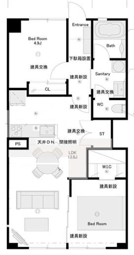 第3サンハイツ大森(2LDK/2階)の間取り写真
