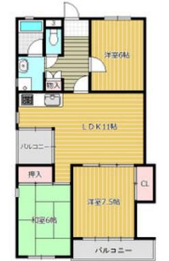 パインテラス(3LDK/1階)の間取り写真