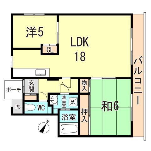 グラーノ芦屋(3LDK/1階)の間取り写真