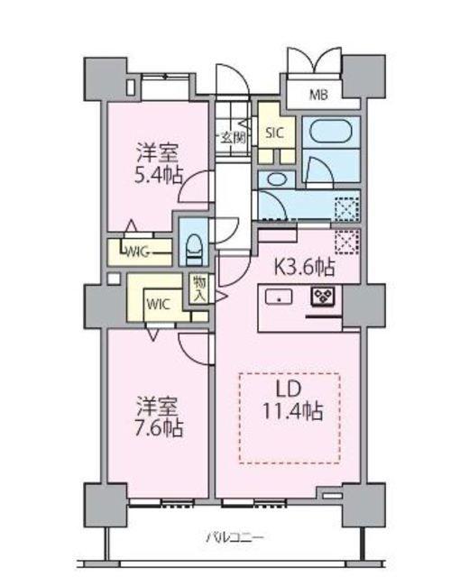 ロイヤルパークスタワー南千住(2LDK/17階)の間取り写真