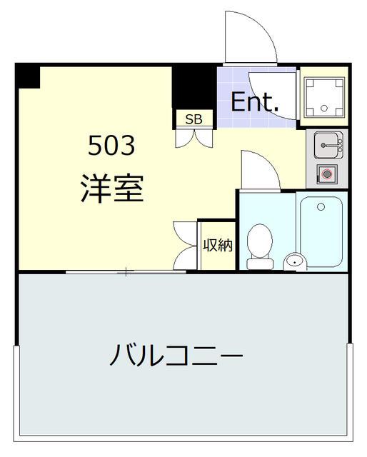 グラン蒲田(ワンルーム/5階)の間取り写真