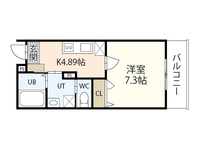 PLEIN SOLEIL C(1K/2階)の間取り写真