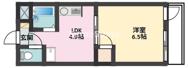 サンパレス北浦(1DK/5階)の間取り写真