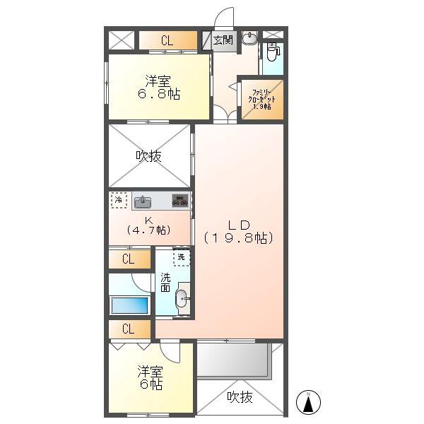 NTKRESIDENCE(2LDK/3階)の間取り写真