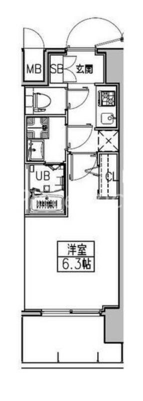 S-RESIDENCE城東SEVER(1K/9階)の間取り写真
