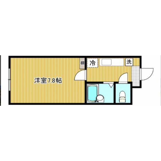 桑島ビルB(1K/1階)の間取り写真