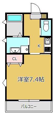 アンドローズ(1K/3階)の間取り写真