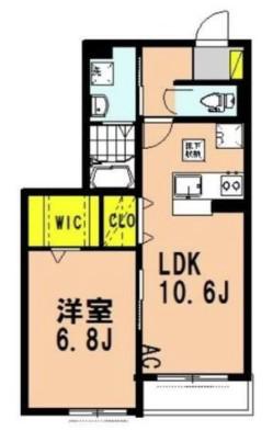 グランドウル上井草(1LDK/2階)の間取り写真
