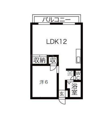 サンホワイトM105(1LDK/2階)の間取り写真