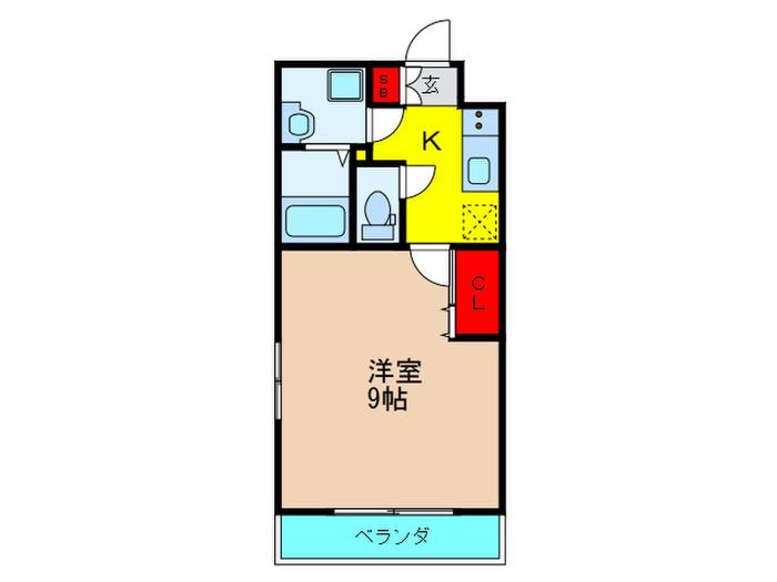 グランシエール都島(1K/6階)の間取り写真