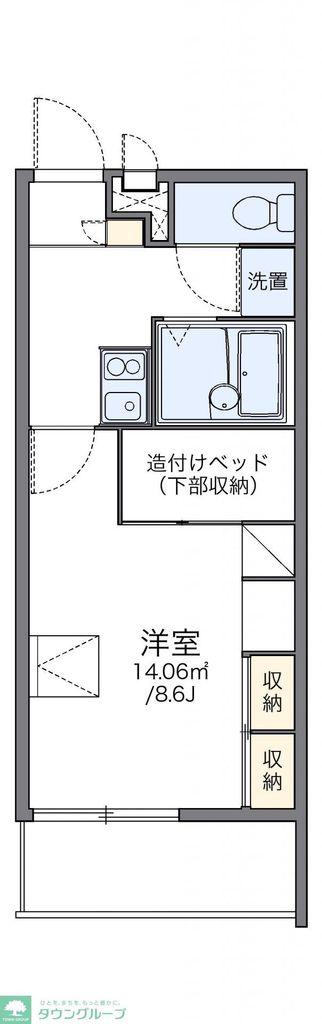 レオパレスボヌール(1K/3階)の間取り写真