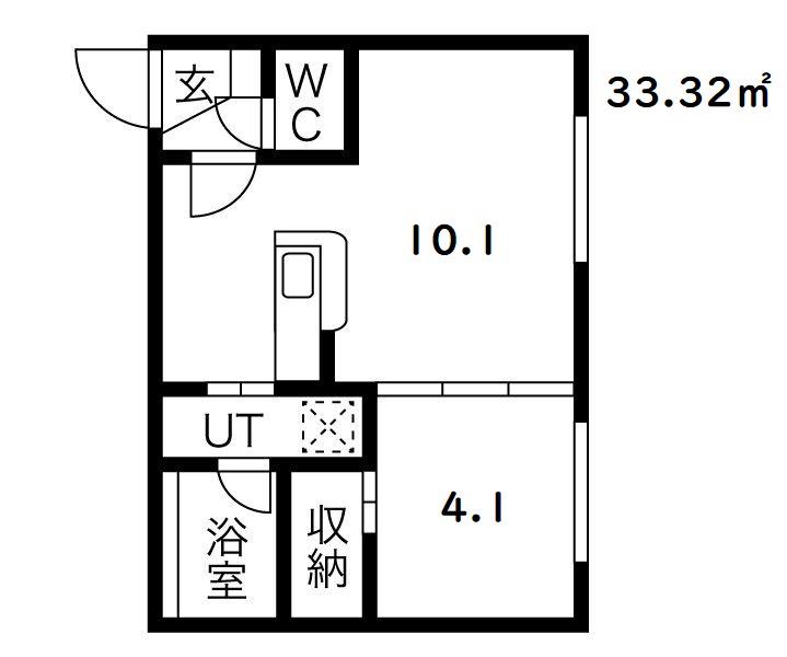 GRANDE VITA(1LDK/3階)の間取り写真