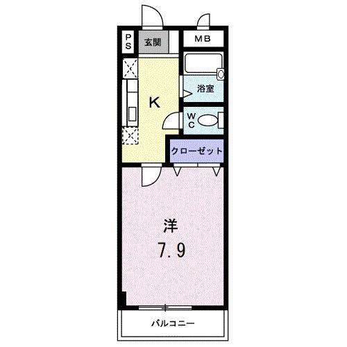 ONE R 22629(1K/2階)の間取り写真