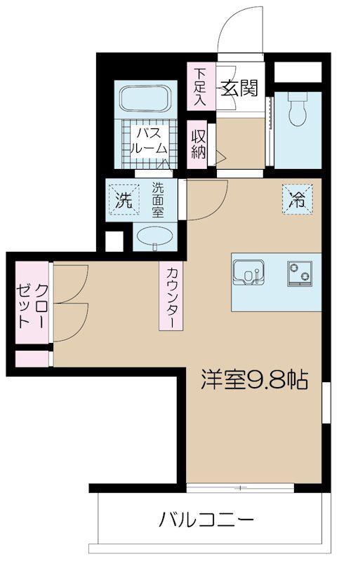 BELLE SCENE AOTO(ワンルーム/2階)の間取り写真