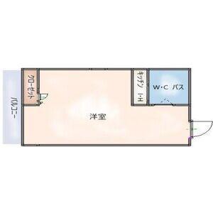 COCO MAISON 姫島(ワンルーム/4階)の間取り写真