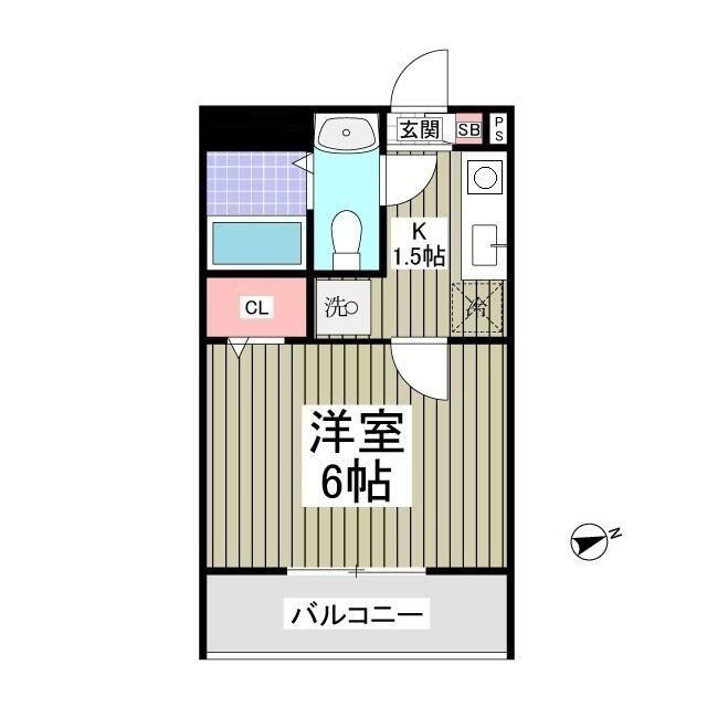 KAREID(1K/3階)の間取り写真