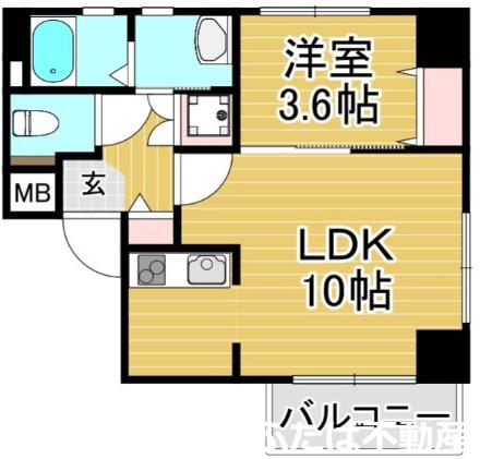 CLASSIER STYLE 平尾駅前(1LDK/2階)の間取り写真
