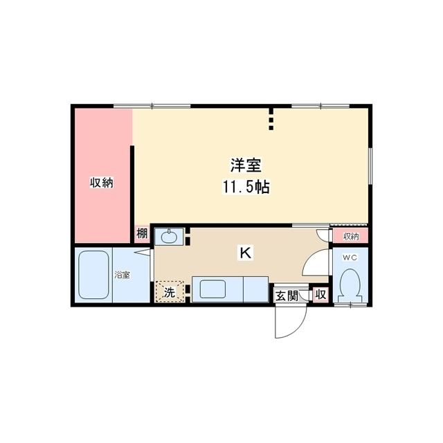 HORIZON APARTMENTSホライズンアパートメント(1DK/1階)の間取り写真