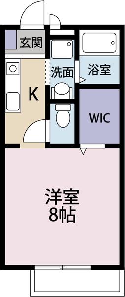 ペアパレスA(1K/1階)の間取り写真