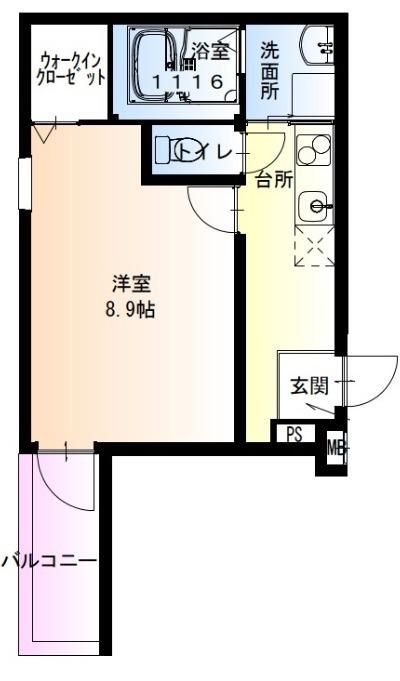 フジパレス百舌鳥駅南I番館(1K/1階)の間取り写真