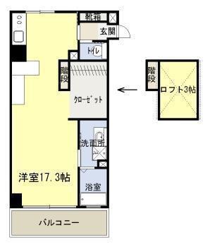 アルテイーストタワー(ワンルーム/4階)の間取り写真
