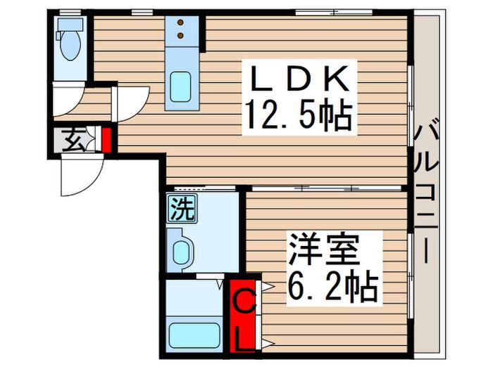 フォレスタ南千住(1LDK/3階)の間取り写真