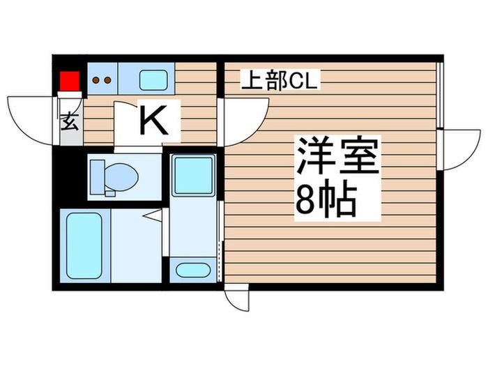 フェリシア行徳II(1K/2階)の間取り写真