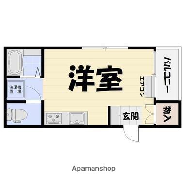 パティオス錦(ワンルーム/3階)の間取り写真