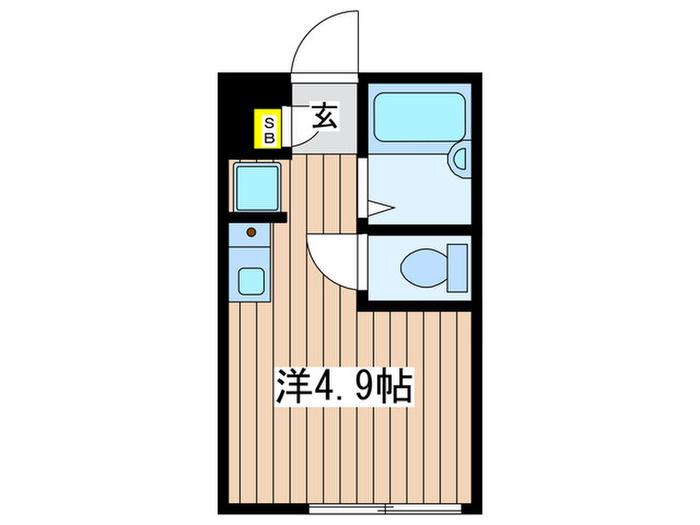 リブリ・A-SIDE(ワンルーム/1階)の間取り写真