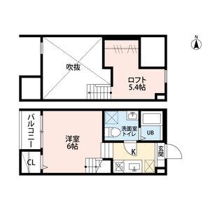 アヴニール・モンテ(ワンルーム/2階)の間取り写真