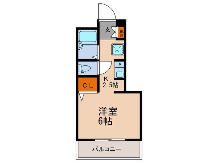 ムモリヨ(1K/3階)の間取り写真