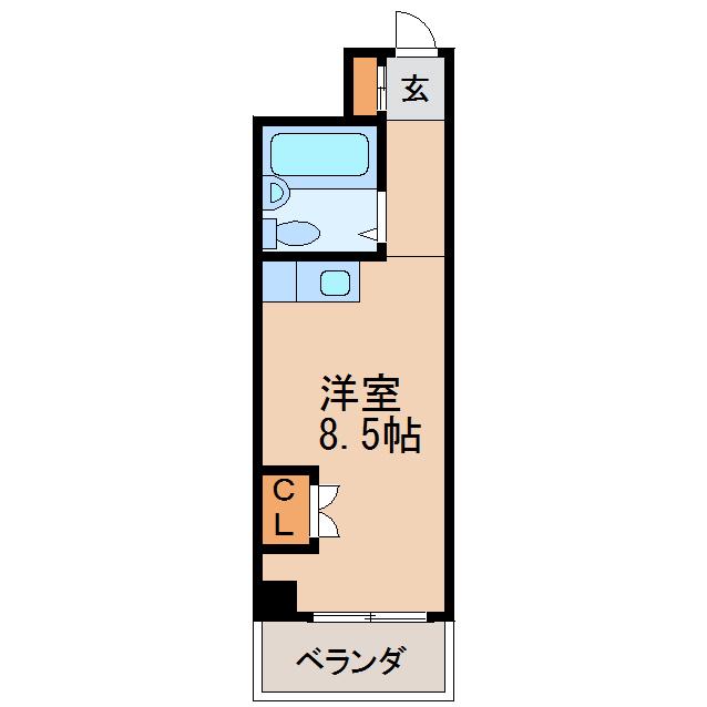 チサンマンション桜通久屋(ワンルーム/7階)の間取り写真