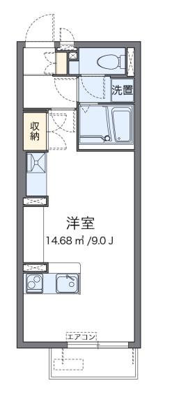 ミランダパキラ(ワンルーム/2階)の間取り写真