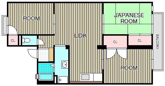 タバタコースタルプラザⅡ(3LDK/2階)の間取り写真