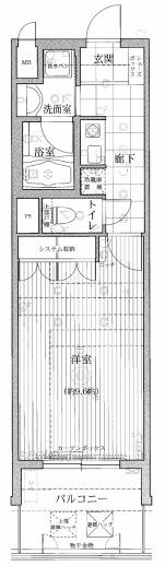 KAISEI本町(1K/11階)の間取り写真