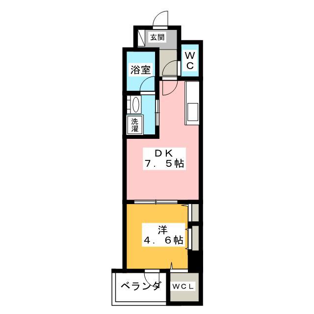 GLAND PERE NERIMA-ウエスト(1DK/3階)の間取り写真