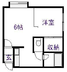 コットンハウス7(1DK/1階)の間取り写真