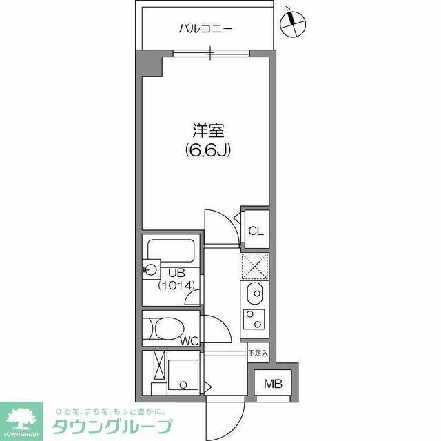ガーラプレイス八幡山壱番館(1K/4階)の間取り写真