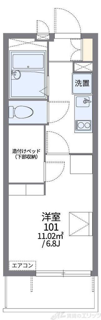 レオパレス吉川(1K/3階)の間取り写真